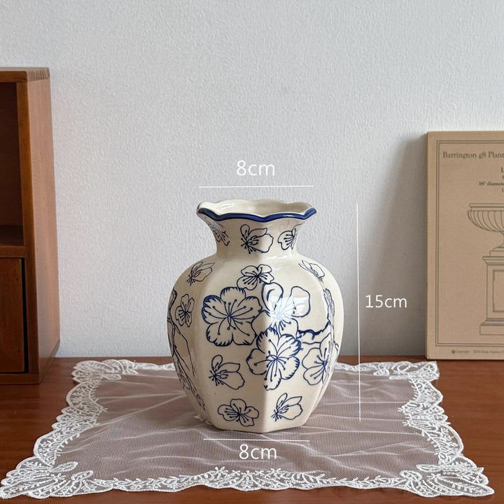 Floral-Inspired Decorative Ceramic Vase