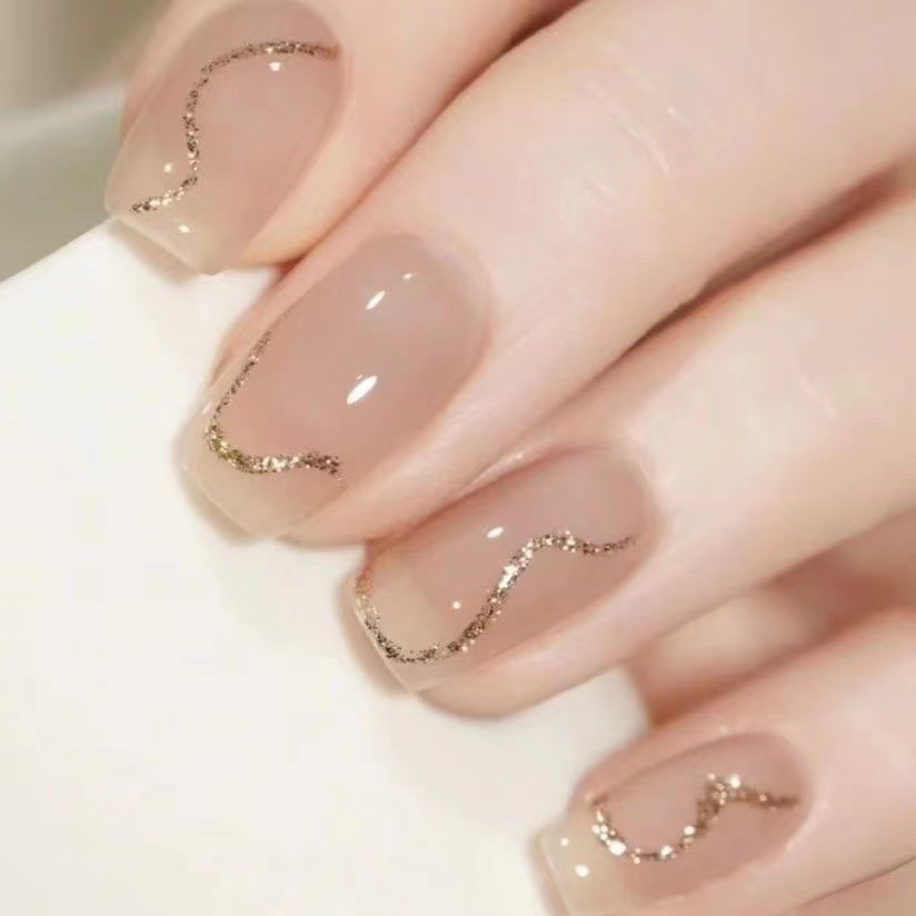 Glittering Swirl Press-On Nail Set
