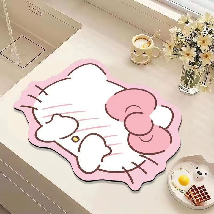 Cute Cat-Shaped Plush Bath Rug