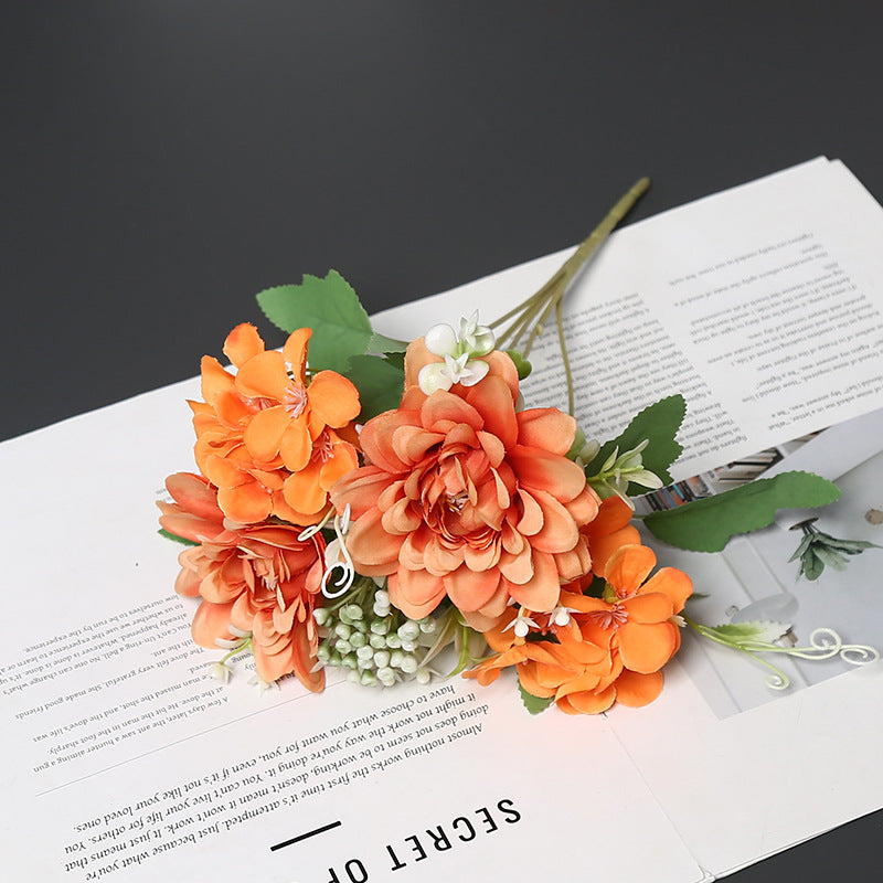 Elegant Synthetic Flower Bouquet for Home Decor