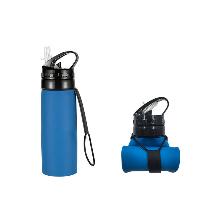 Women Foldable Sports Water Bottle with Integrated Straw Kalsten