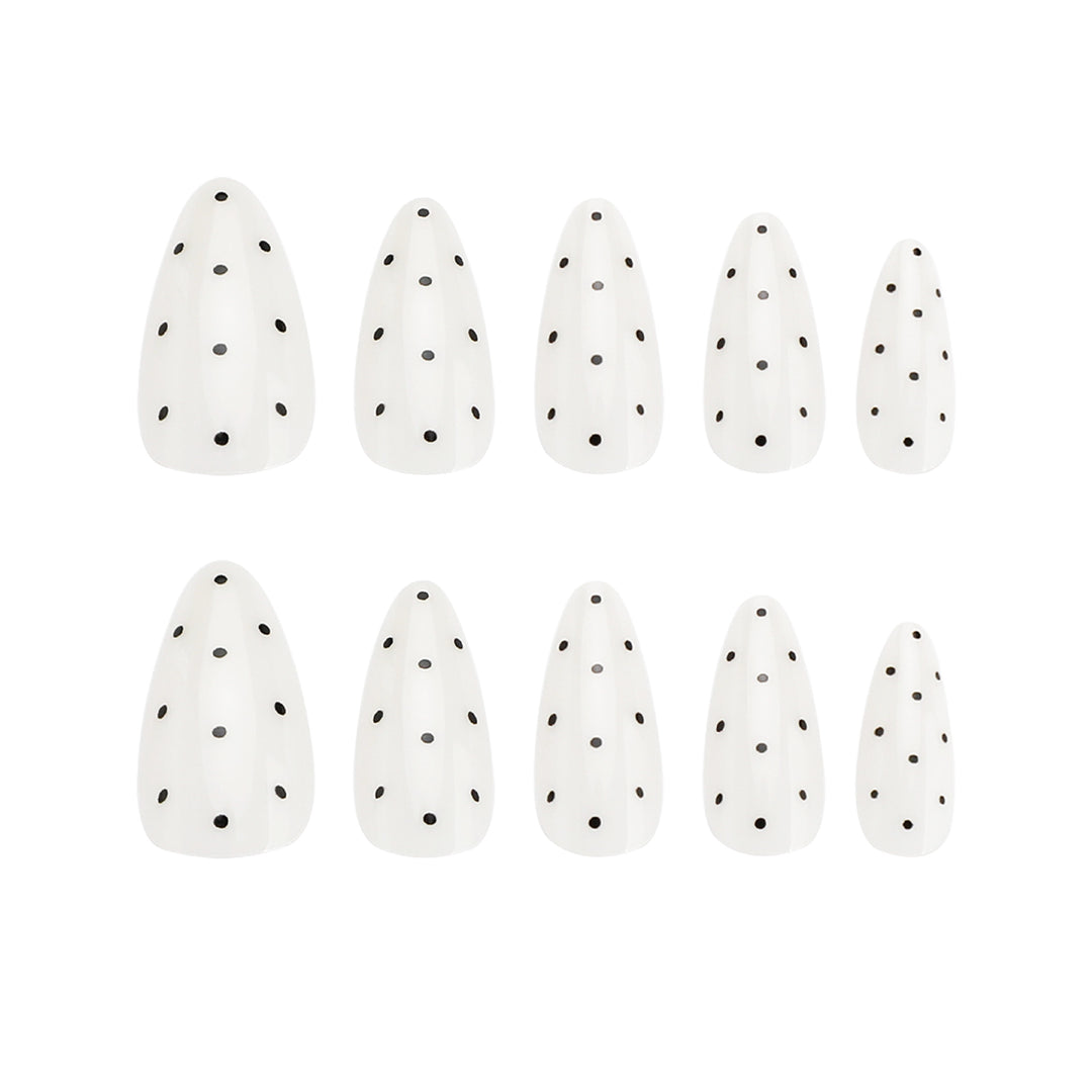 Artful Nail Extensions with Polka Dots Kalsten