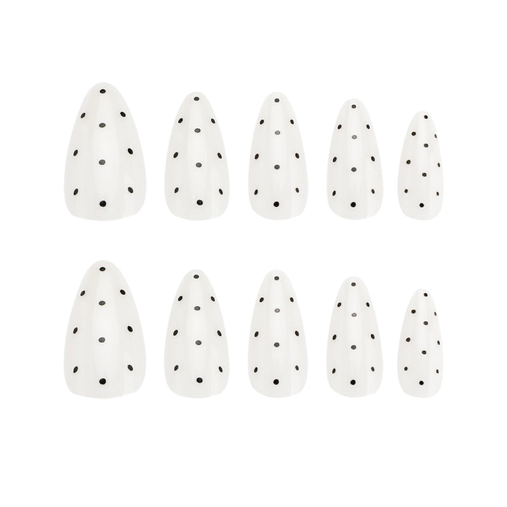Artful Nail Extensions with Polka Dots Kalsten