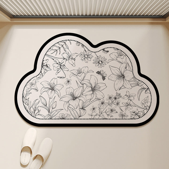 Floral Shaped Decorative Area Mat
