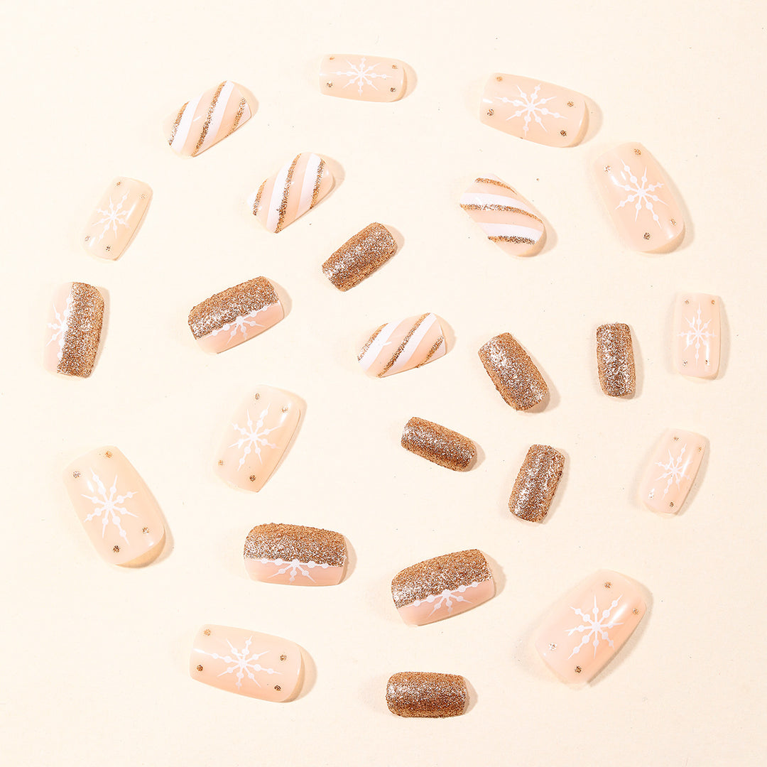 Festive 3D Glitter Nail Art Extensions Kalsten