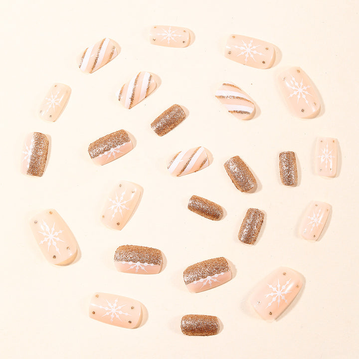Festive 3D Glitter Nail Art Extensions Kalsten