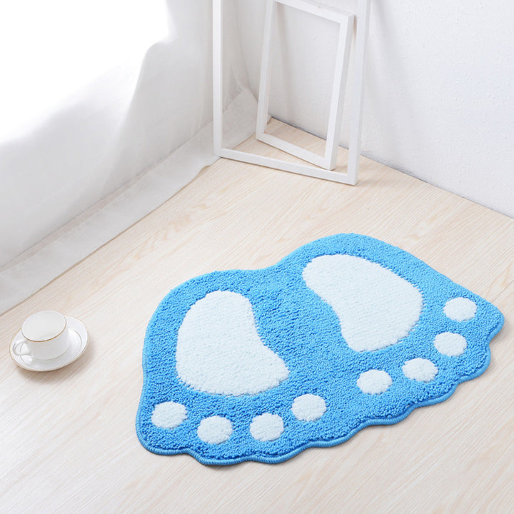 Paw Print Shaped Plush Bath Mat Kalsten
