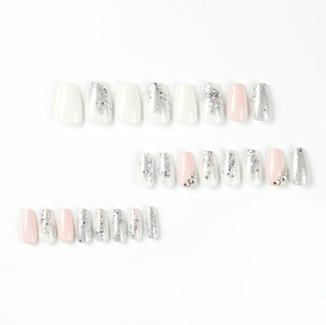 Elegant Nail Art with Glitter Details Kalsten