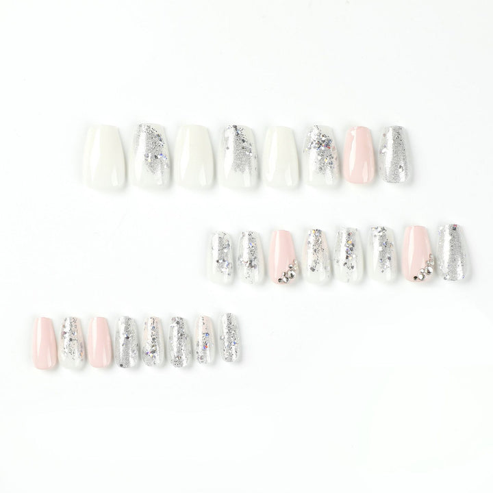 Elegant Nail Art with Glitter Details Kalsten