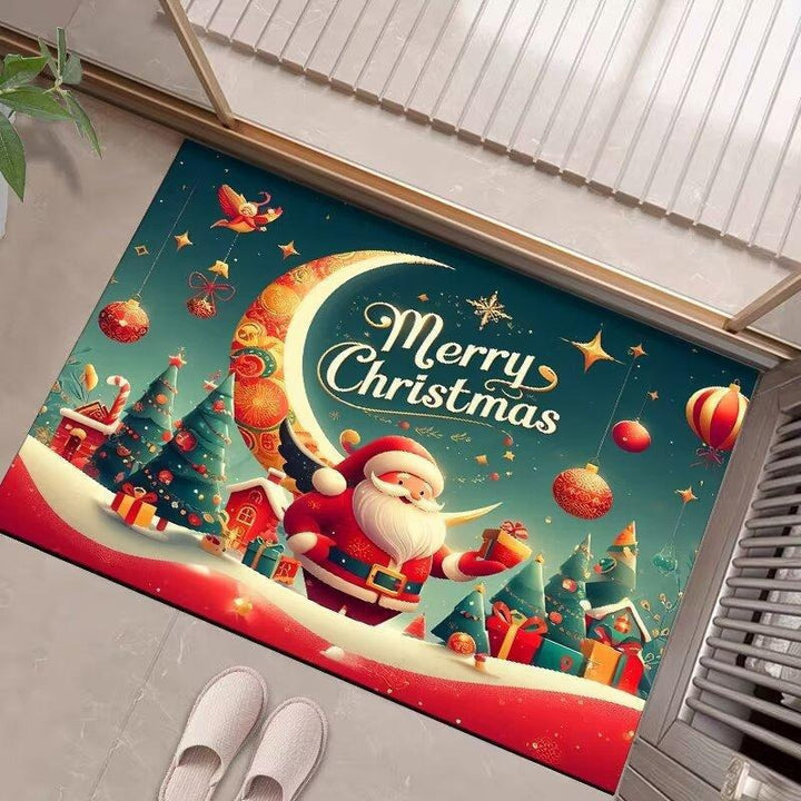 Festive Christmas-Themed Entrance Mat
