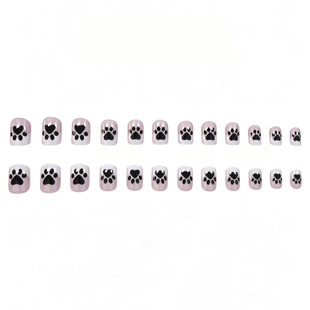 Artistic Paw Print Acrylic Nail Art Extensions Kalsten