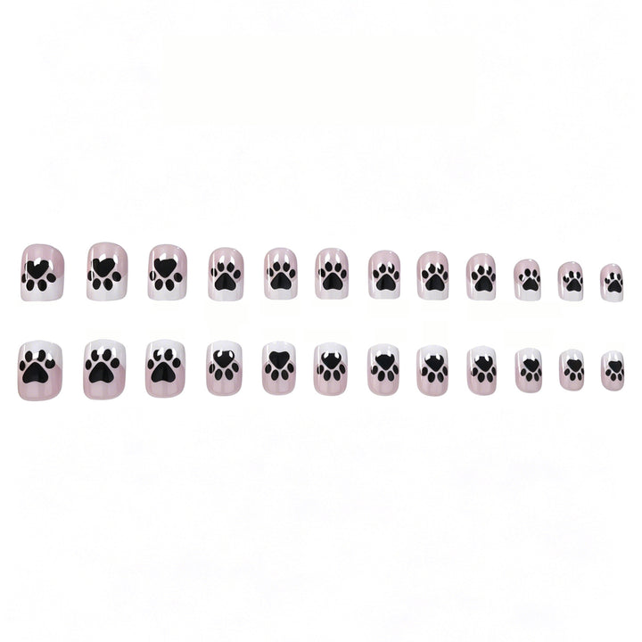 Artistic Paw Print Acrylic Nail Art Extensions Kalsten