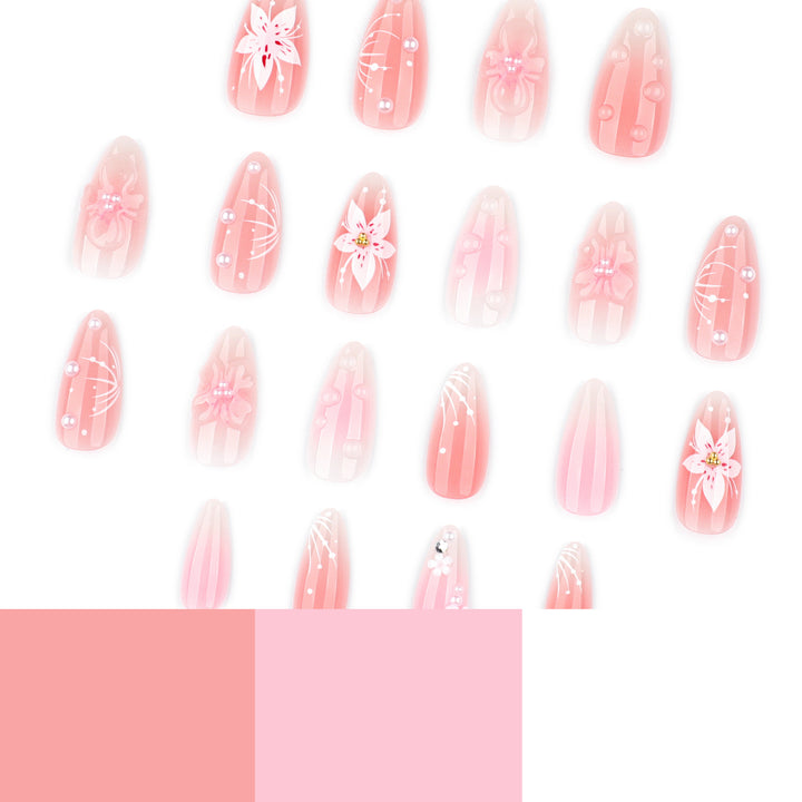 Artistic and creative nail extensions with floral accents Kalsten