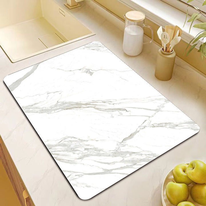Premium Marble Print Kitchen Mat Kalsten