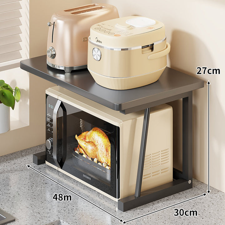 Two-Tier Compact Countertop Appliance Stand Elevated Shelf for Microwave and Small Kitchen Appliances