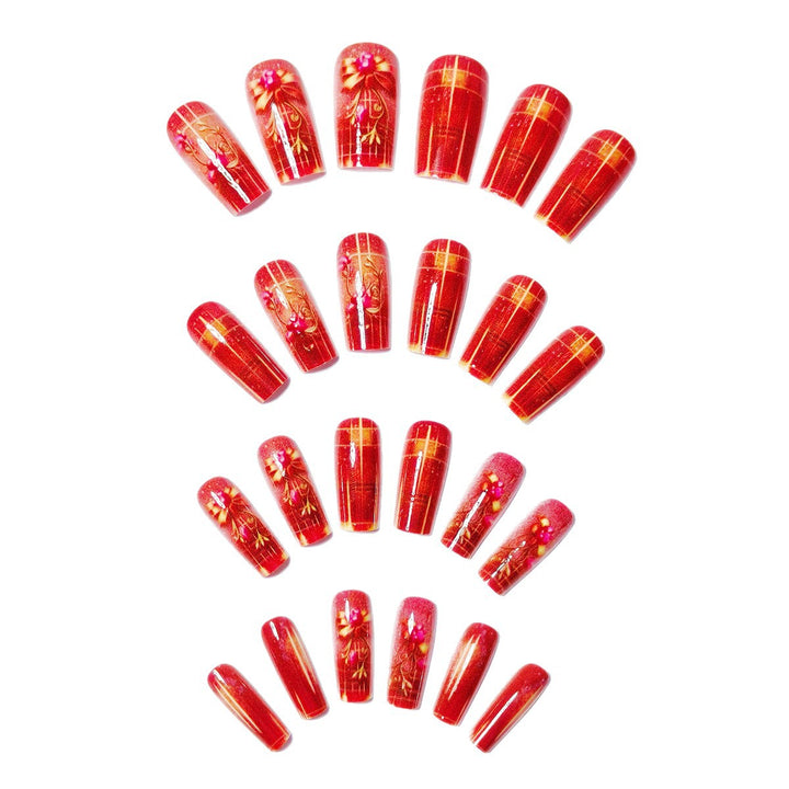Artificial Nails in Festive Glamour Style Kalsten