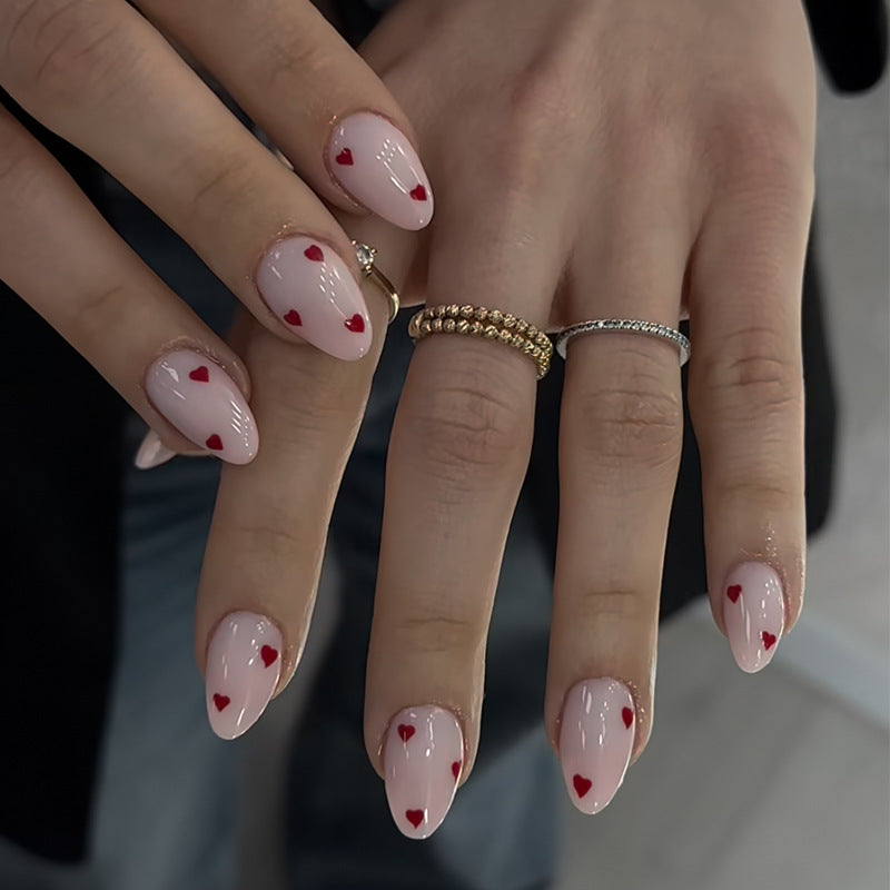 Heart-Designed Press-On Nail Set Kalsten