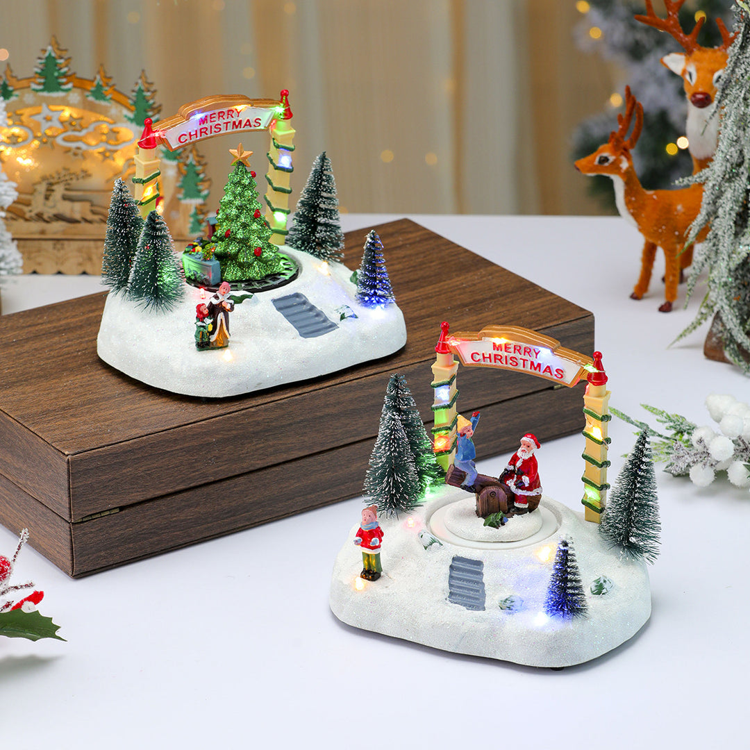 LED Light-Up Christmas Village Figurine Kalsten