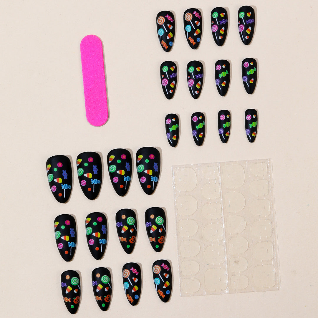 Festive Candy-Themed 3D Nail Art Extensions Kalsten