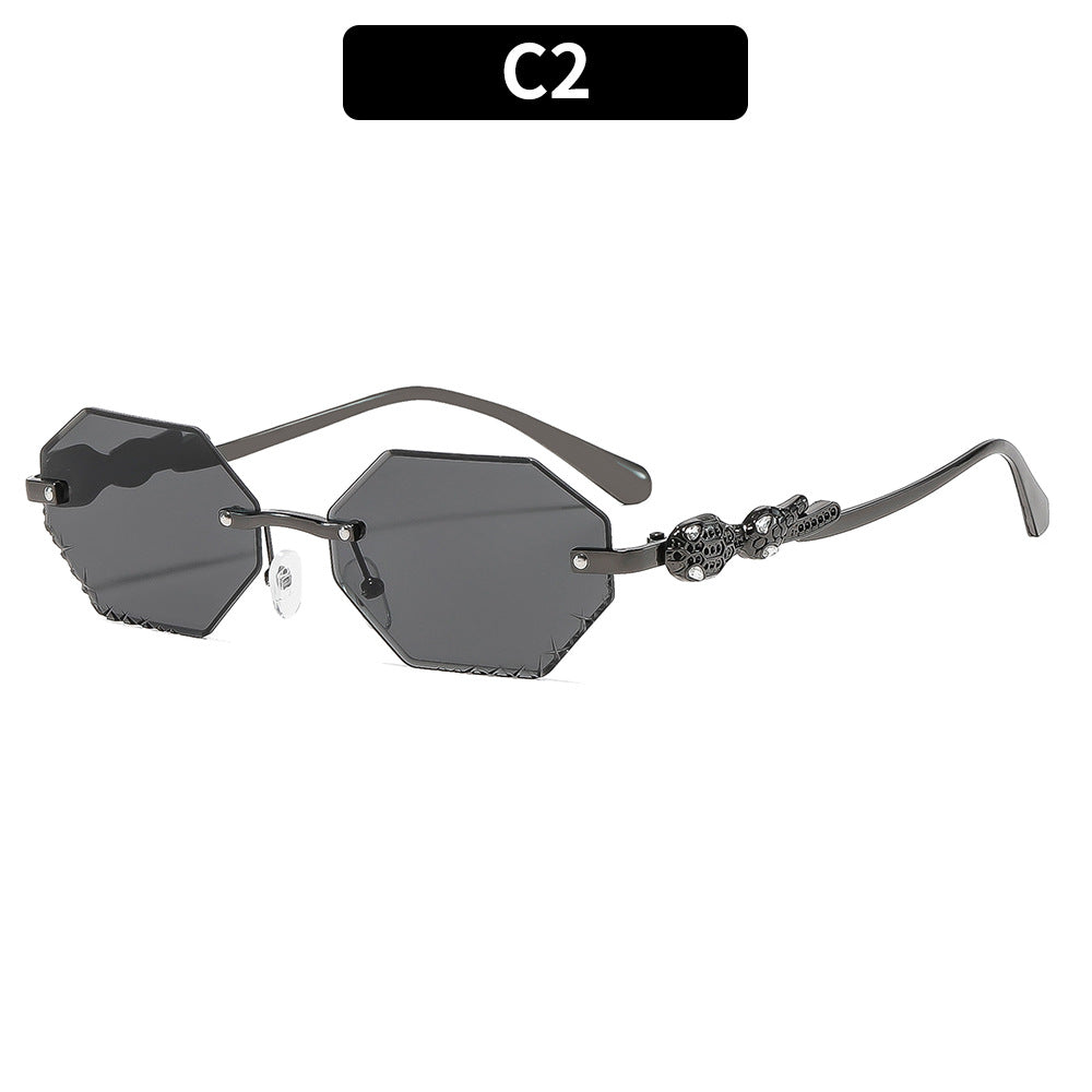 Ornate Octagonal Frame Sunglasses