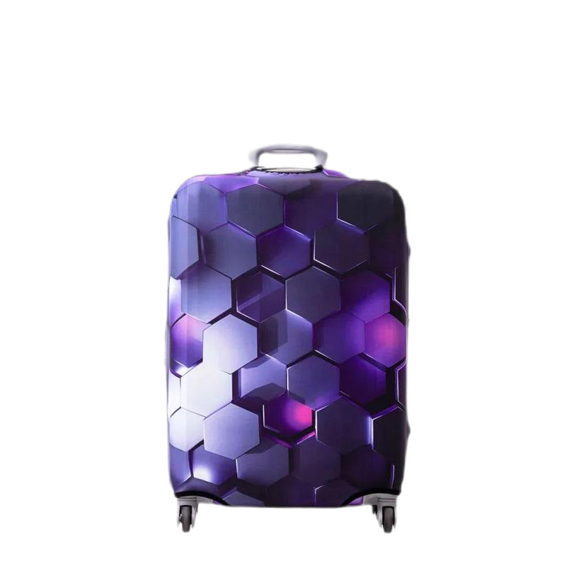 Unisex hard-shell cabin trolley with vintage travel illustration, 360° swivel wheels and telescopic handle Kalsten