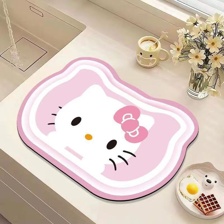 Cute Cat-Shaped Plush Bath Rug