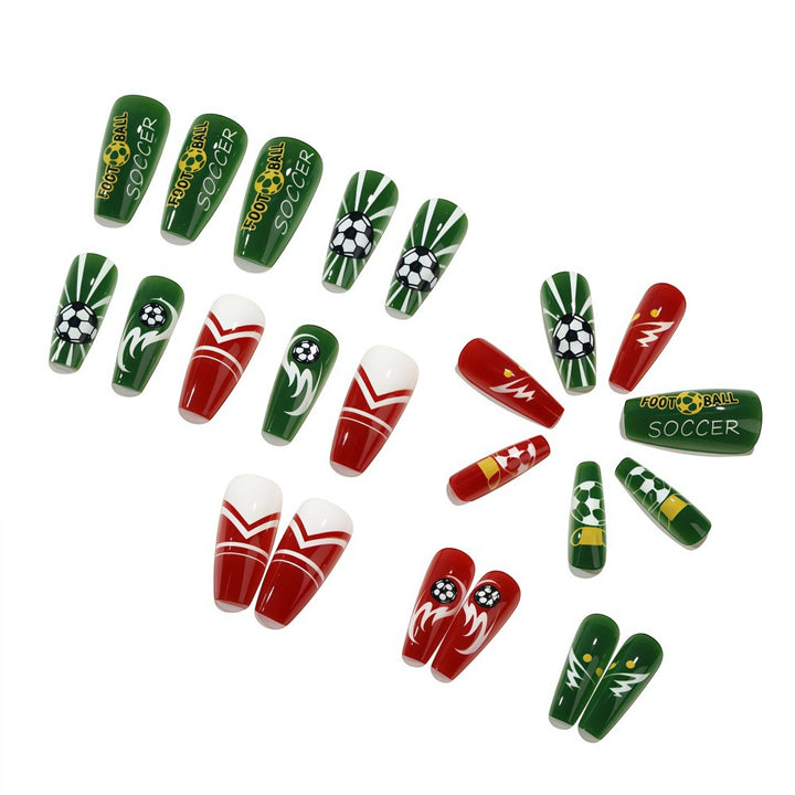 Sporty nail art in football style Kalsten