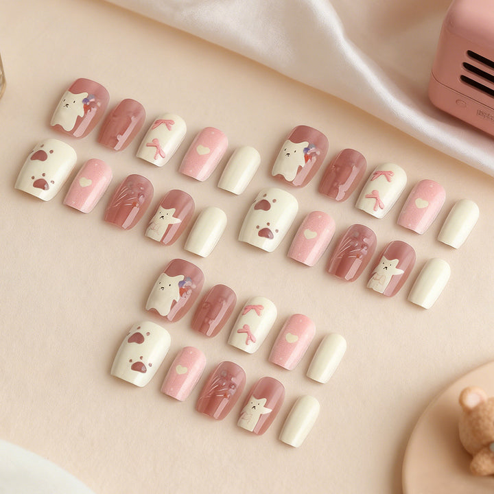 Creative Cat-Themed Press-On Nails Kalsten