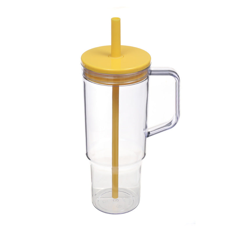 Unisex drinking cup with removable silicone straw and integrated carrying handle Kalsten
