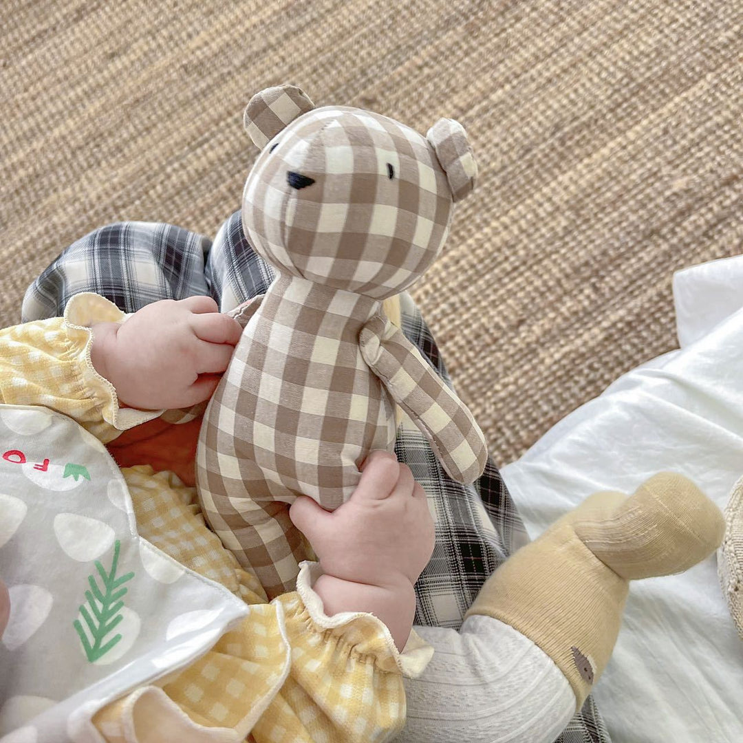 Soft Linen Superhero Mouse Plush with Detachable Cape