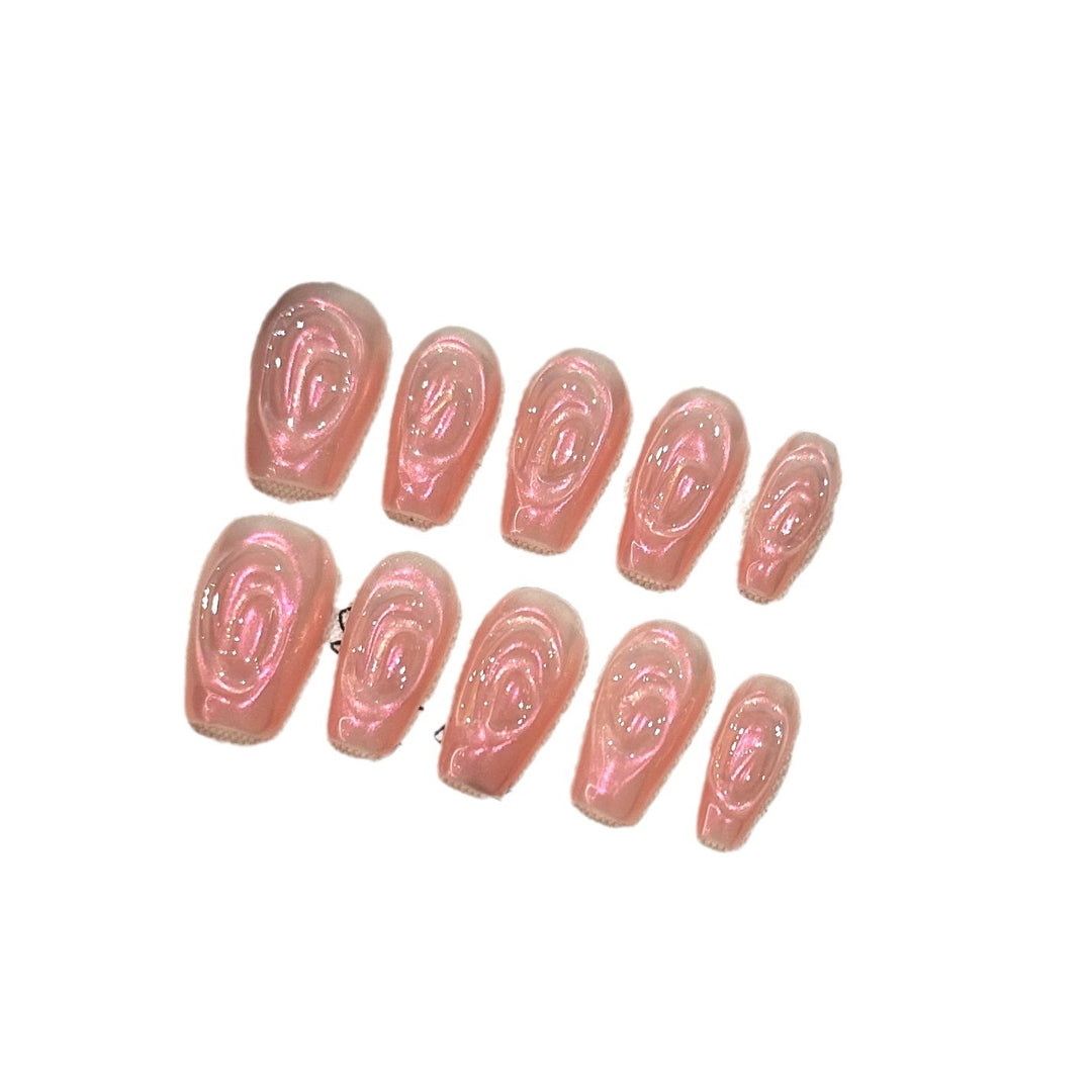 Glossy French Tip Press-On Nails