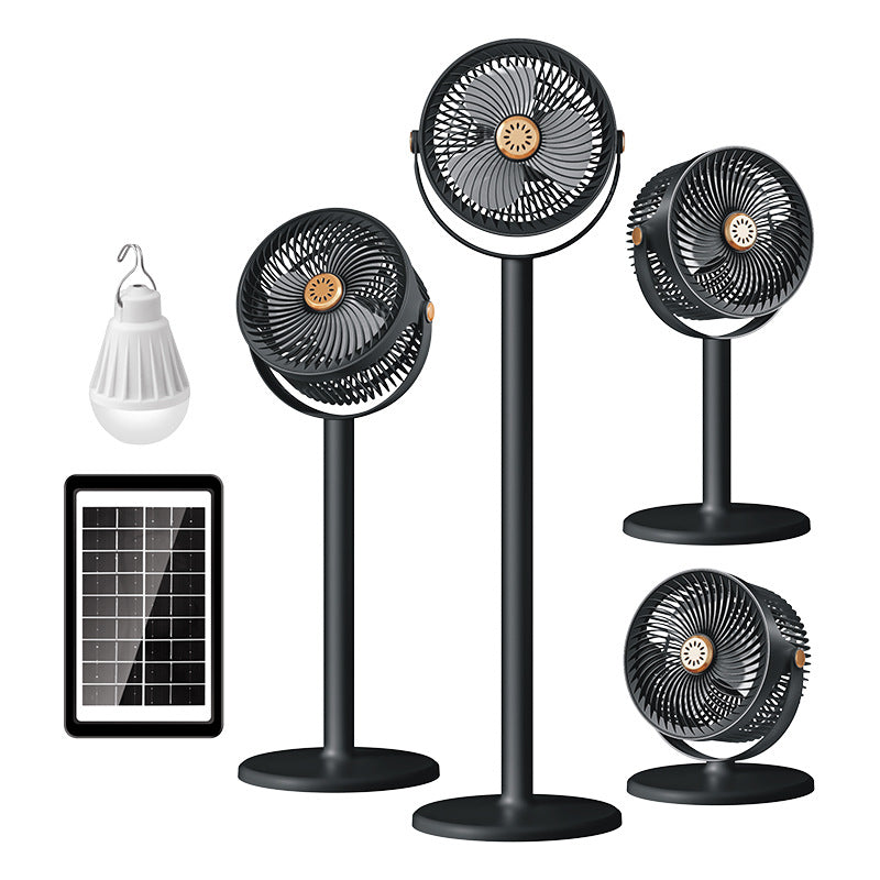 Unisex nan multifunctional solar-powered stand fan with LED light, multi-stage wind control, height adjustable and power bank function Kalsten