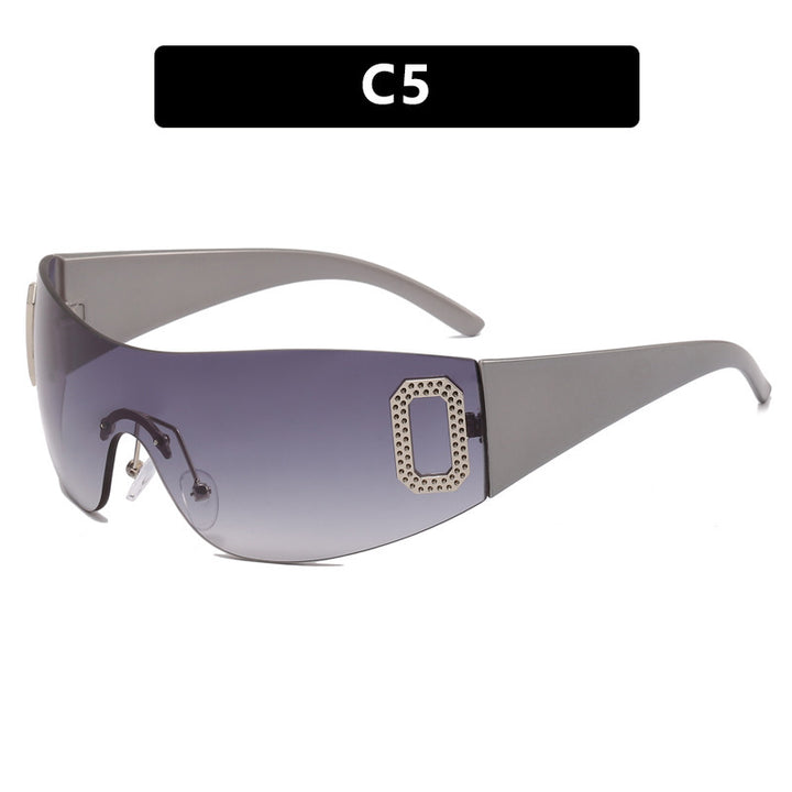 Women's sporty sunglasses in futuristic shield design Kalsten
