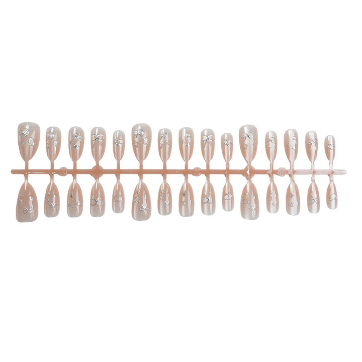 Decorative Floral Press-On Nail Set