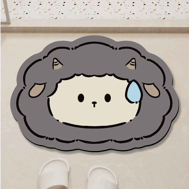 Cute Cat-Themed Bath Mat Kalsten