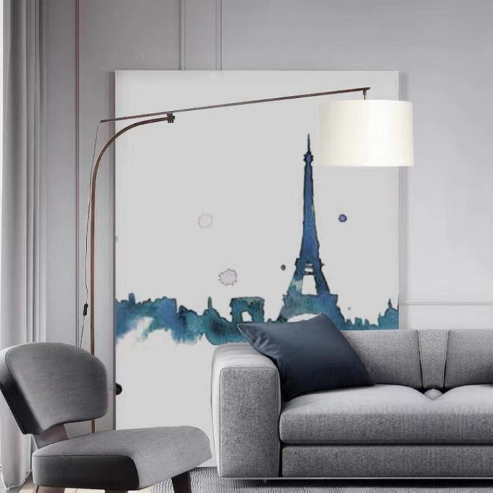 Adjustable Arc Floor Lamp with Elegant Shade