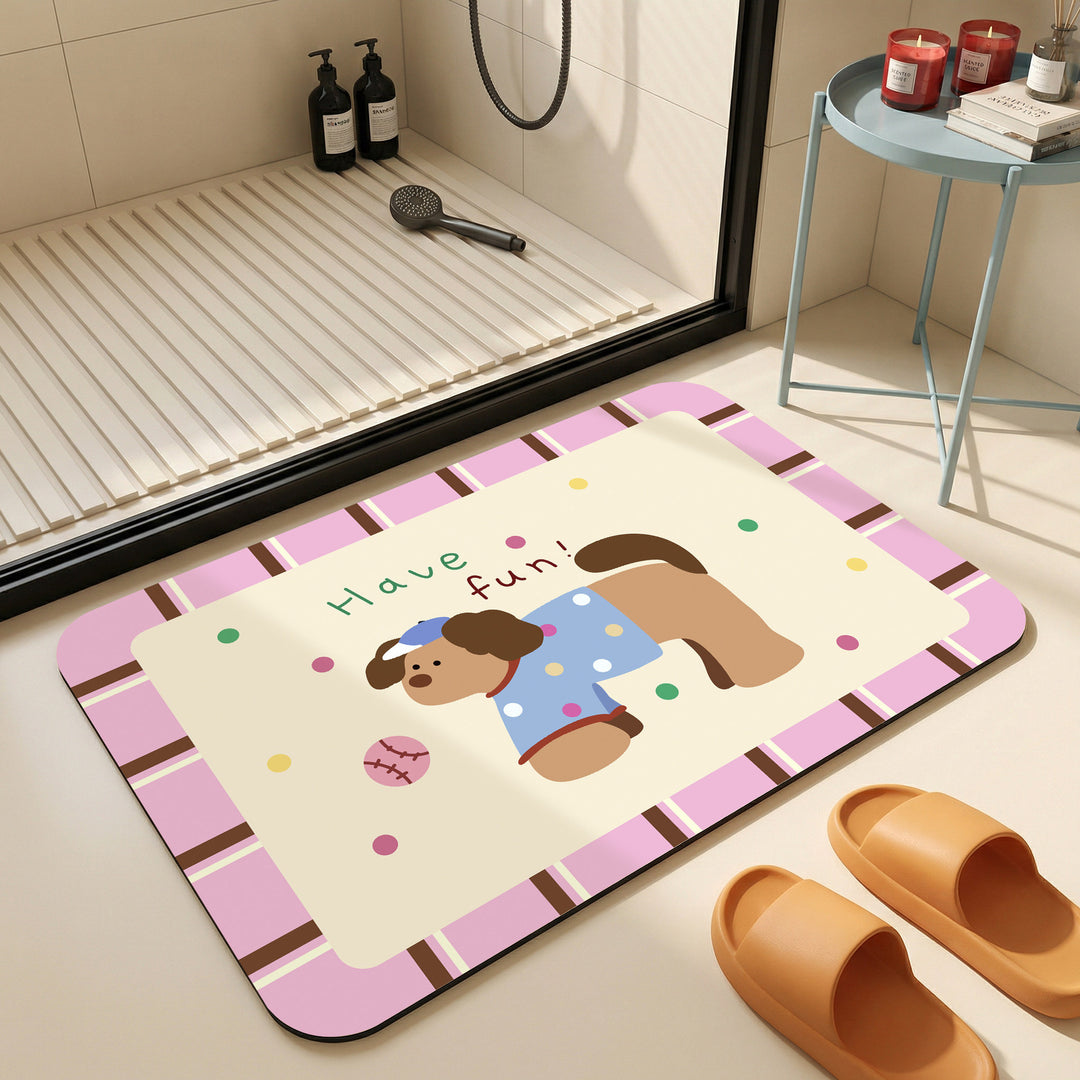 Playful Cat-Themed Indoor Mat