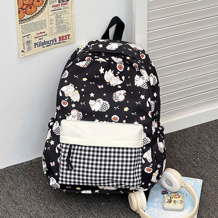 Playful Graphic Print Backpack