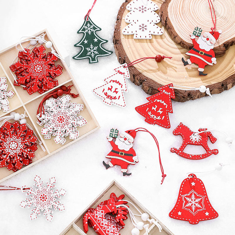 Decorative Wooden Christmas Bell Ornaments