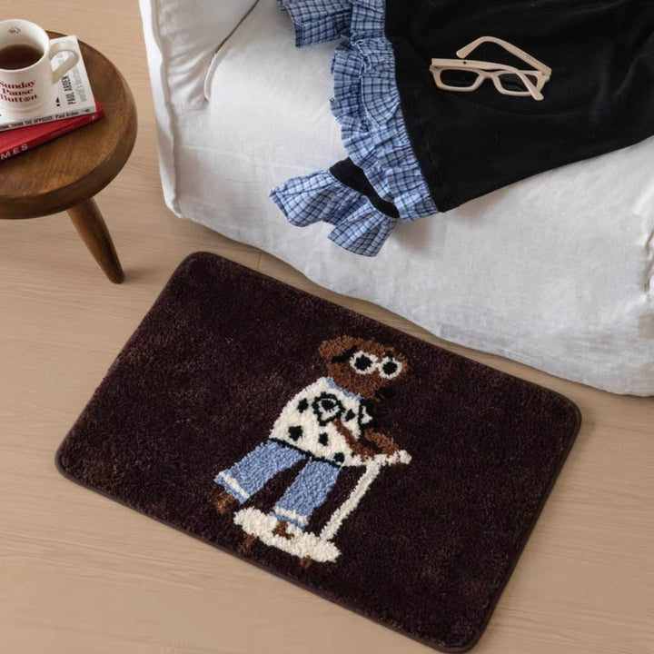 Decorative Striped Bath Mat for Bathroom