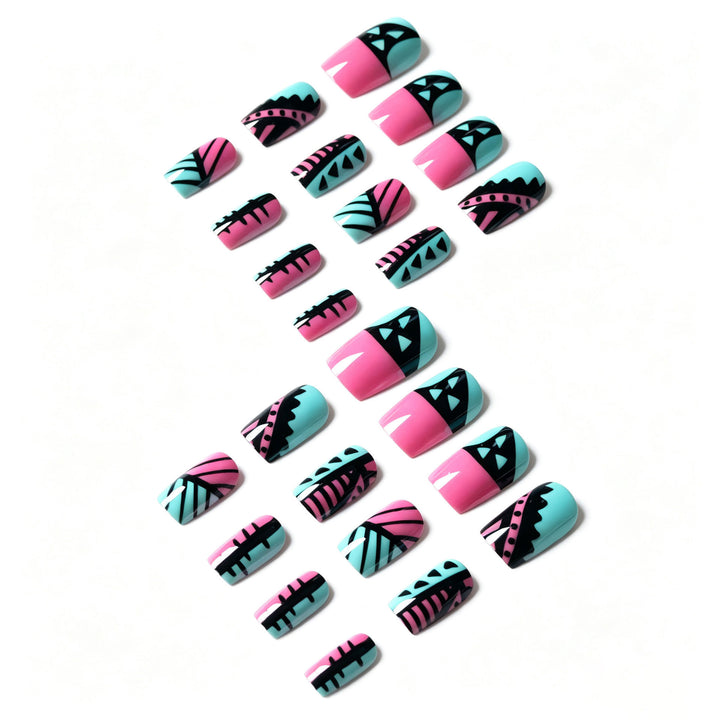 Artistic Geometric Nail Art