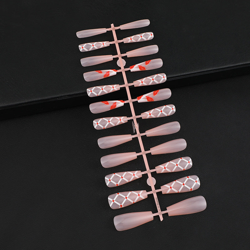 Artificial nails with floral and geometric designs Kalsten