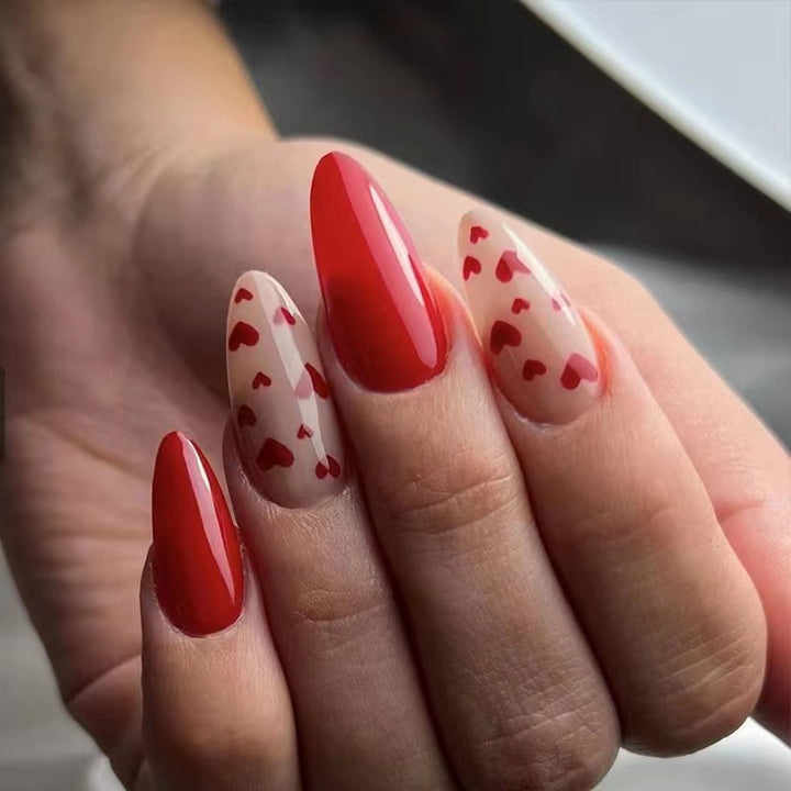 Artificial nails with heart design Kalsten