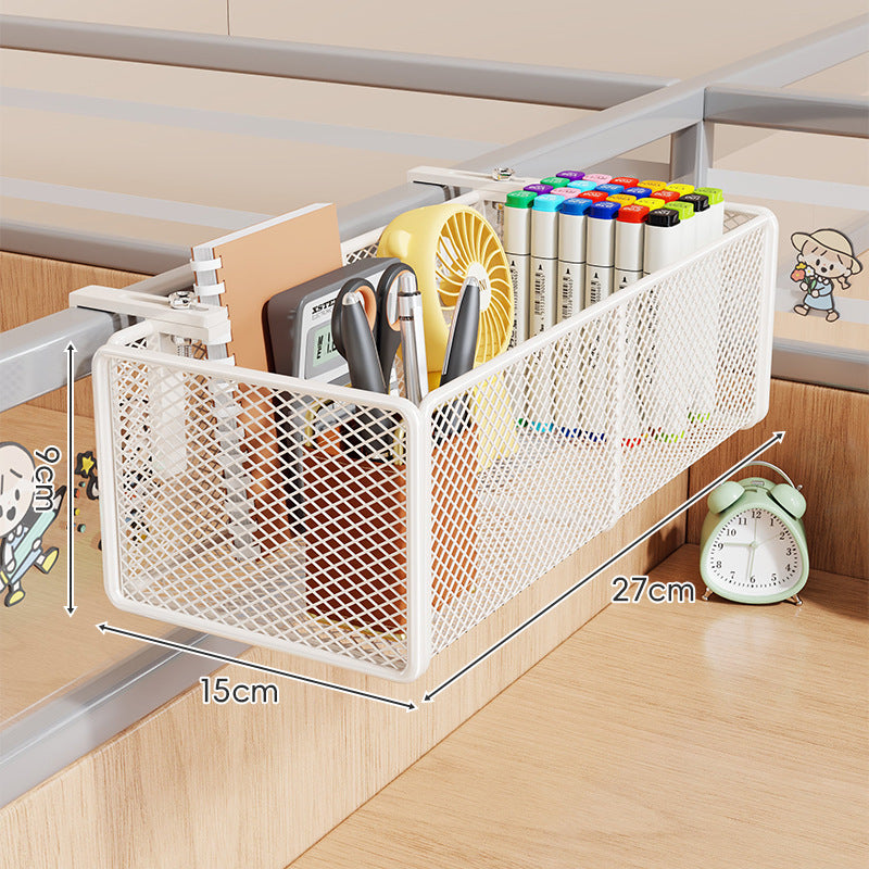 Clamp-On Cubicle Divider Hanging Mesh Desk Storage Basket
