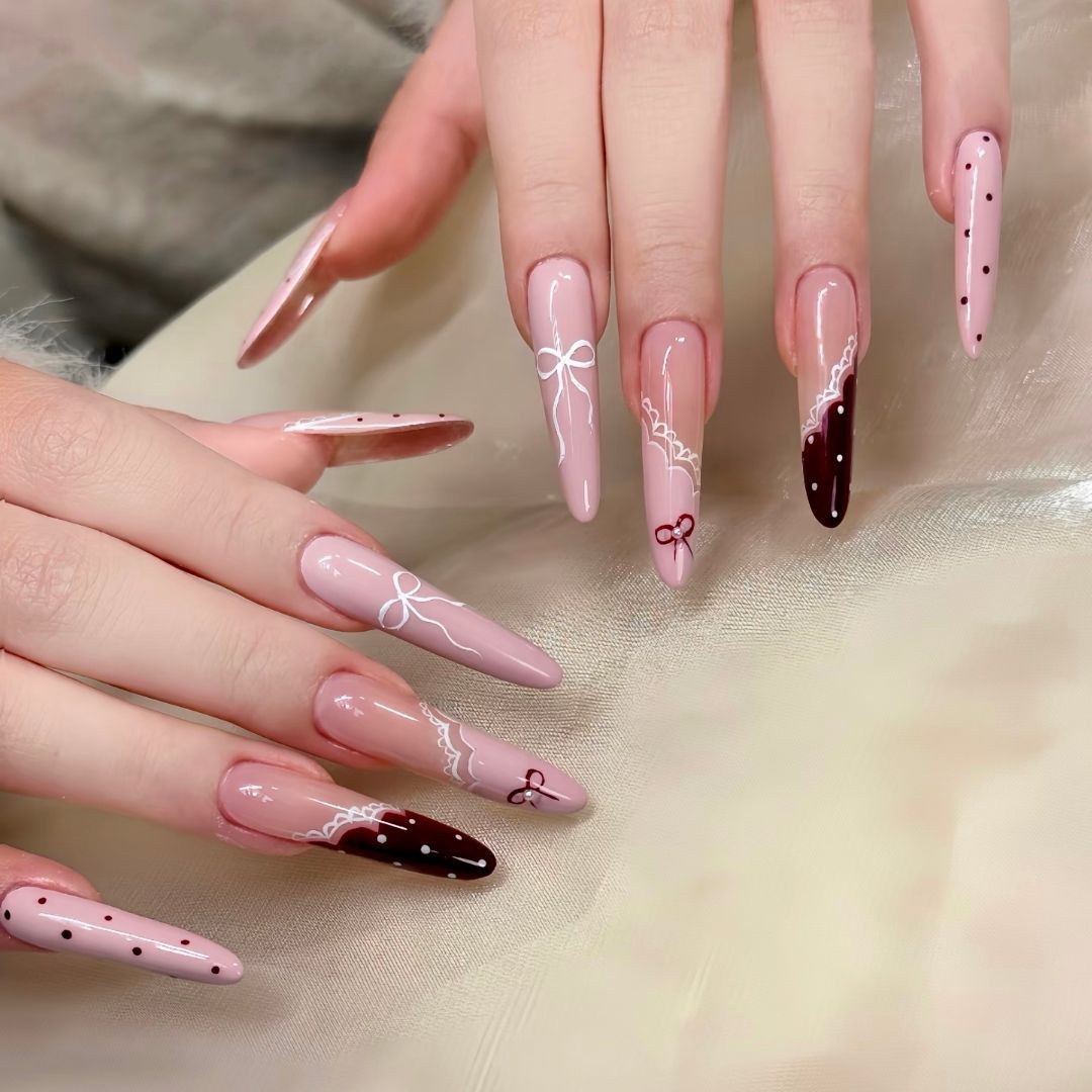 Artistic Long Stiletto Nail Enhancements Kalsten