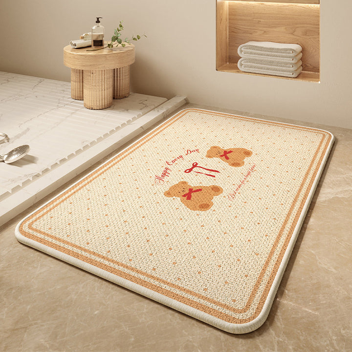 Cartoon Dog-Themed Bath Mat Kalsten