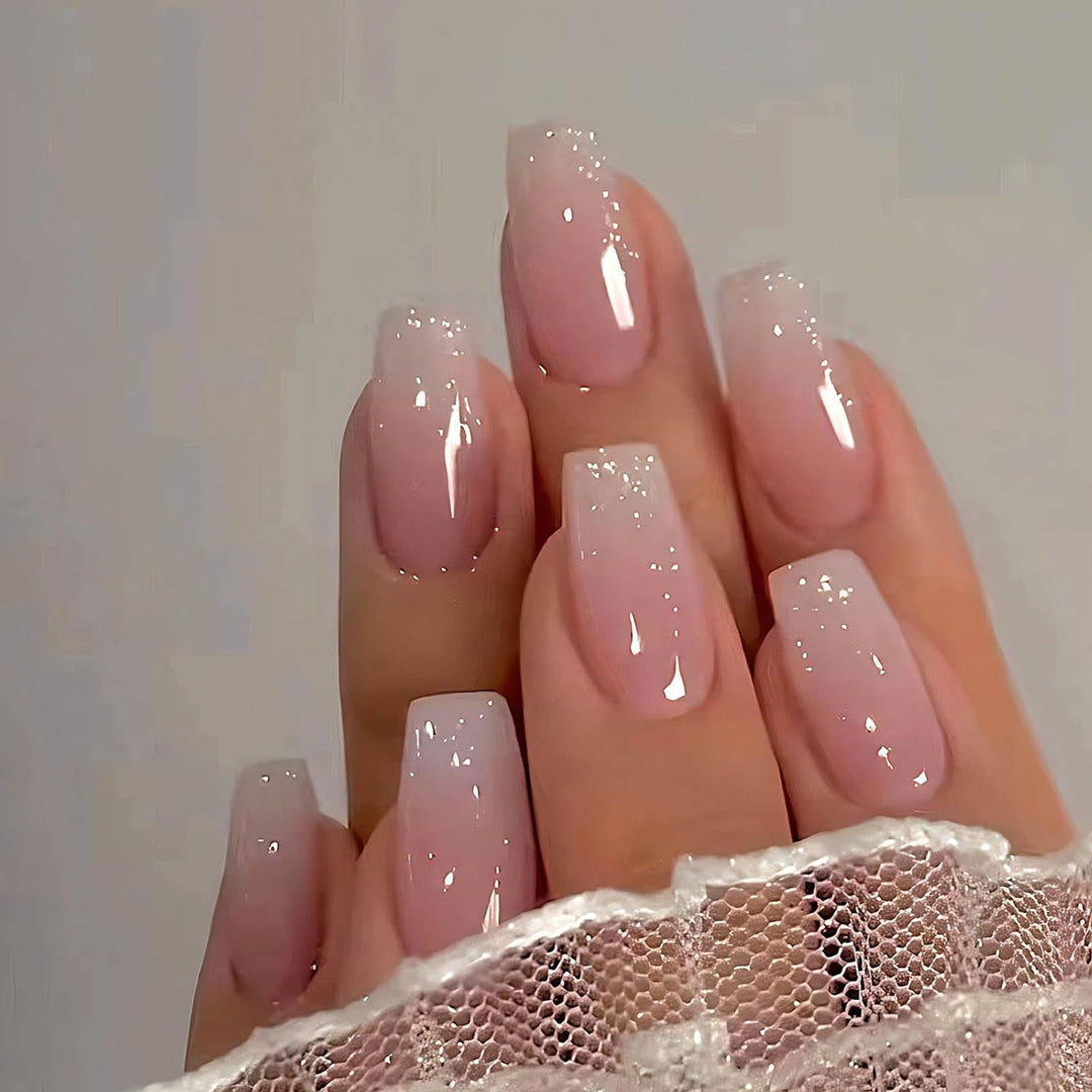 Glossy Gradient Tip Press-On Nails Kalsten
