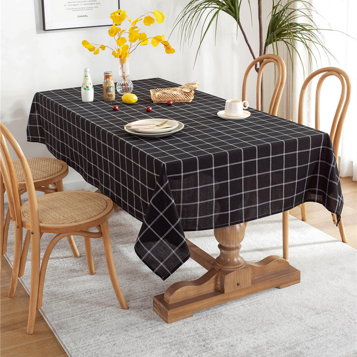 Modern Classic Checkered Tablecloth
