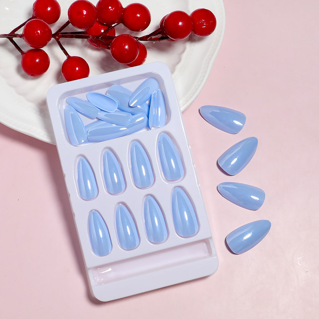 DIY Natural Finish Almond-Shaped Press-On Nails Kalsten