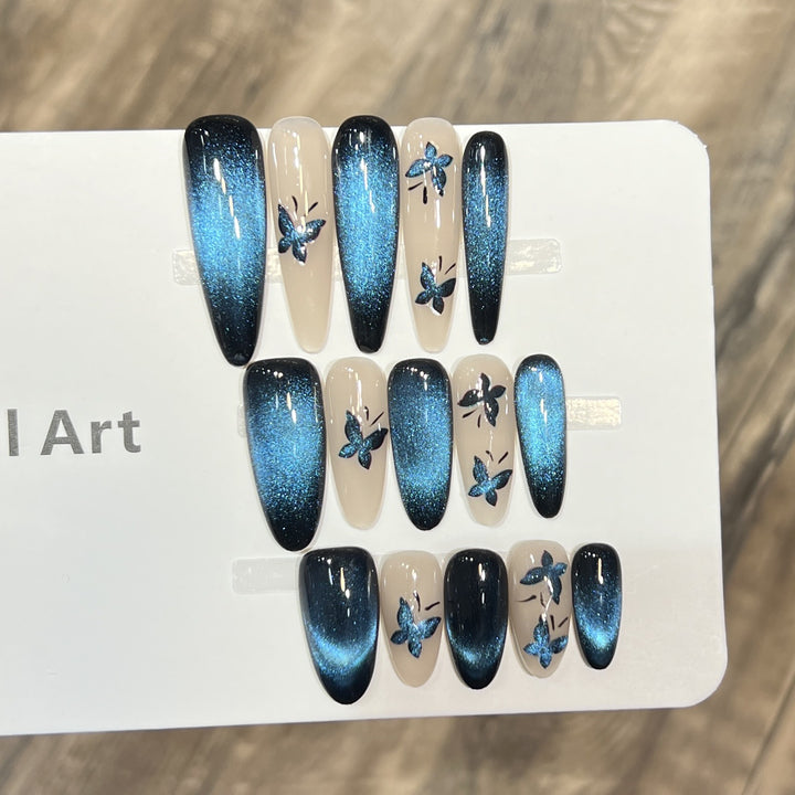 Artistic Butterfly-Accent Press-On Nail Set Kalsten
